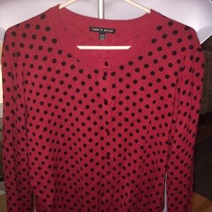 1950's style polka dot cardigan